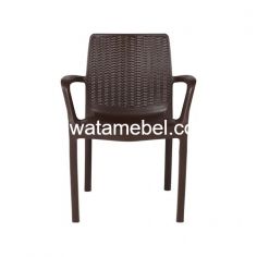 Plastic Chair - Olymplast OL 502-R / Brown / Dark Brown